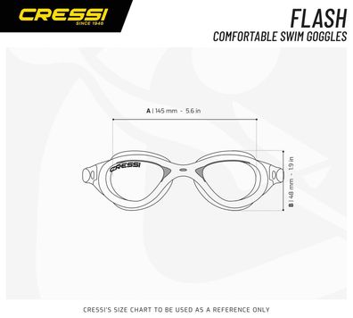 Cressi Flash Goggle - getönte Schwimmbrille für Freiwasser- und Freizeitschwimmer