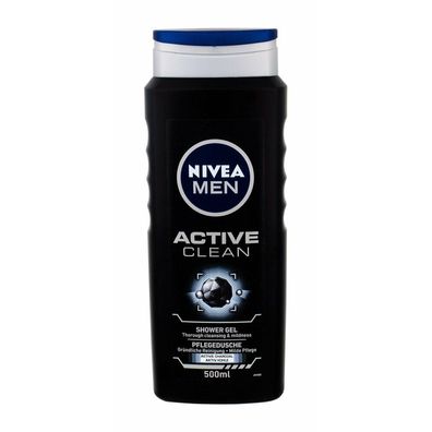 NIVEA Men Active Clean SHOWER GEL für Gesicht, Körper und Haare 500ml