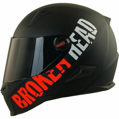 Broken Head (B-Ware) BeProud Rot Set Motorradhelm + Schwarzes Visier