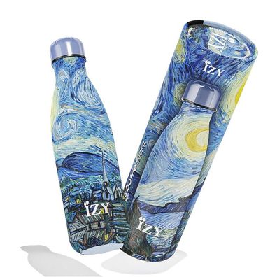 IZY Bottle, Trinkflasche - isoliert, Design "Sternennacht" - Van Gogh, 500ML, in