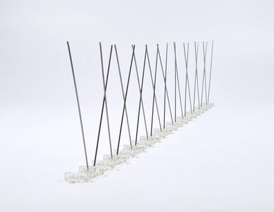 Taubenabwehrspike, 1-reihig, aus Edelstahl und Polycarbonat, 50 cm lang