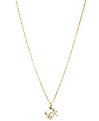 Halskette S05022 G, 18 Karat vergoldetes Sterlingsilber mit Perlmutt, Krebs 1 St