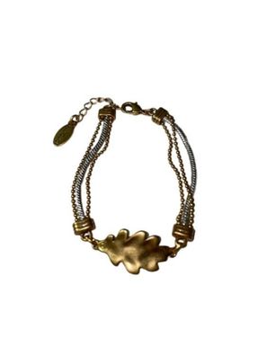 Armband 1002 BI mit großem Eichenblatt Anhänger 1 St