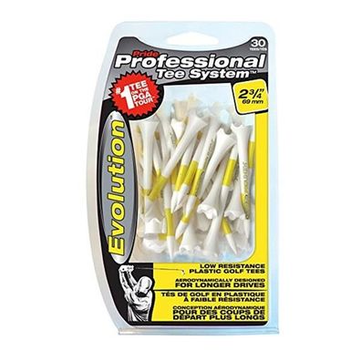 Pride Evolution Plastic PTS 2-3/4" 30 Golf Tees - weiß