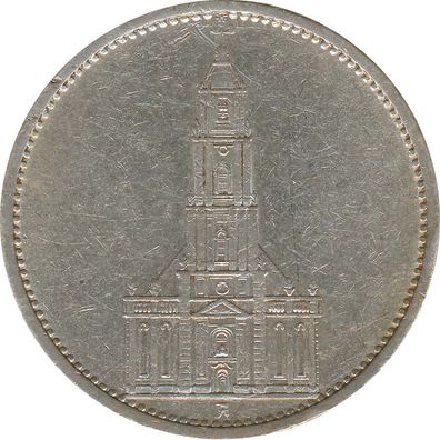 Drittes Reich 5 Mark 1935 A Garnisonskirche Silber*