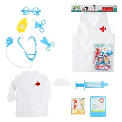 Arzt Kostüm für Kinder mit Zubehör Set - 10-teilig