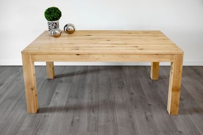 Esstisch Abaro Wildeiche Bianco geölt Massivholz Tischplatte Esszimmertisch