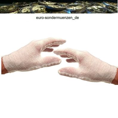 1 Paar Baumwoll Handschuhe für Münzen und Edelmetalle