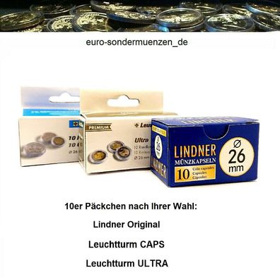 Münzkapseln Lindner Original + Leuchtturm CAPS / ULTRA für deutsche 5 und 10 Euro