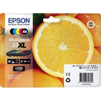 Epson Tintenpatrone C13T33574011 33XL sw fotoschwarz ca. 3 x 650 Seiten farbig