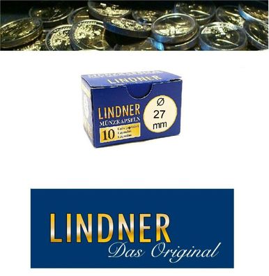 Caps / Münzkapseln Lindner "Original" 27,5 mm für 5 Euro Münzen 10er Pack