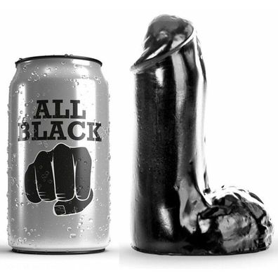 All Black Dicke Analdildo/ Analplug - 13 cm Länge - Schwarz