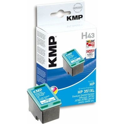 KMP H43 color Tintenpatrone ersetzt HP 351XL (CB338EE)