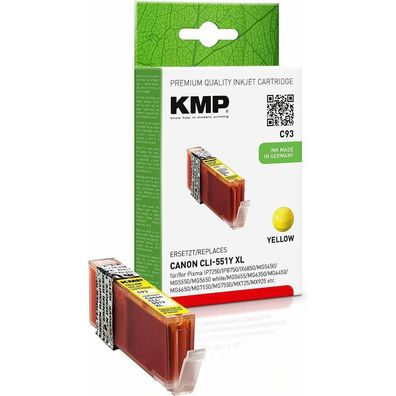 KMP C93 gelb Tintenpatrone ersetzt Canon CLI-551 XL Y
