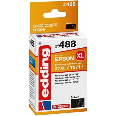 edding EDD-488 schwarz Tintenpatrone ersetzt EPSON 27XL / T2711XL