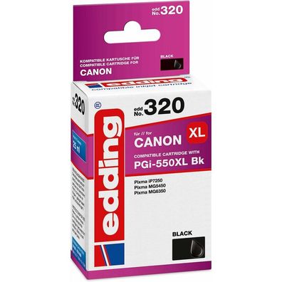 edding EDD-320 schwarz Tintenpatrone ersetzt Canon PGI-550 XL