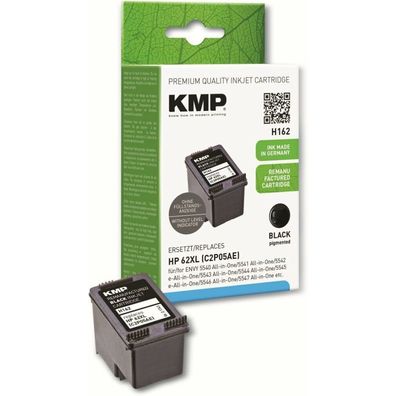 KMP H162 schwarz Tintenpatrone ersetzt HP 62XL (C2P05AE)
