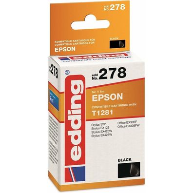 edding EDD-278 schwarz Tintenpatrone ersetzt EPSON T1281M
