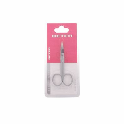 Beter Chrome Plated Curved Manicure Scissors 9cm