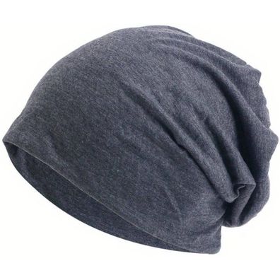 Dunkelgraue Jersey Chemomütze - Rutschfeste Atmungsaktive Beaniemütze - Kopfbedeckung