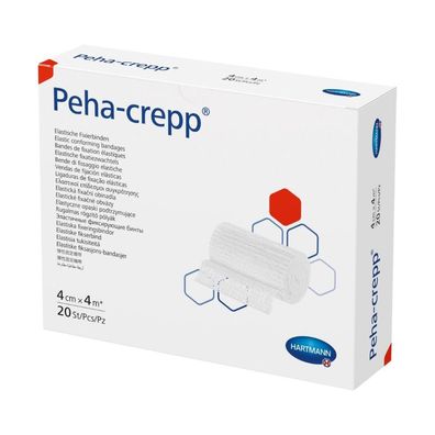 Hartmann Peha-crepp® superelastische Fixierbinde - 20 Stück - 4 cm x 4 m | Packung (2