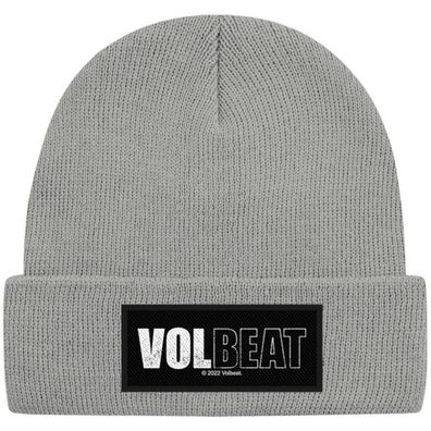 Volbeat Beanies & Mützen - Graue Volbeat Cuff Beanie Mütze mit Volbeat Patch Logo