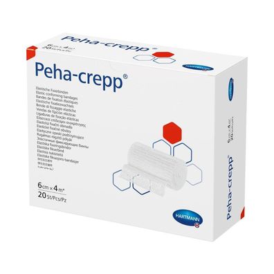Hartmann Peha-crepp® superelastische Fixierbinde - 20 Stück - 6 cm x 4 m | Packung (2