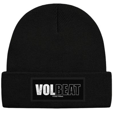 Volbeat Beanies & Mützen - Schwarze Volbeat Cuff Beanie Mütze mit Volbeat Patch Logo