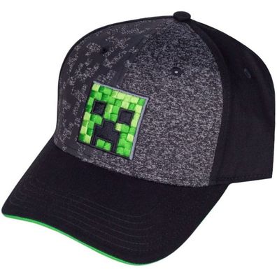 Minecraft Caps & Kappen - Minecraft Cap in Schwarz mit Crepper Logo Motiv