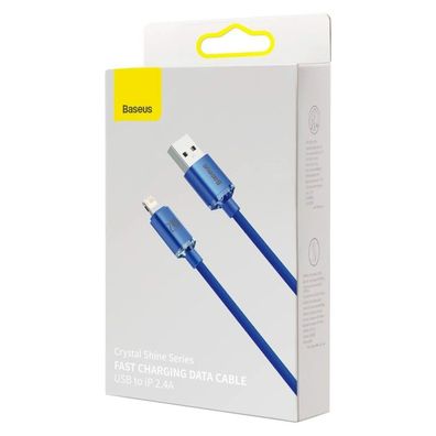 Baseus Crystal Shine Kabel USB zu Lightning, 2.4A, 2m (blau)