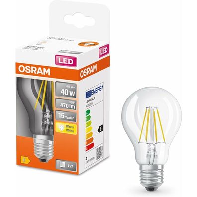 OSRAM LED-Lampe Retrofit Classic A 40 E27 4 W klar