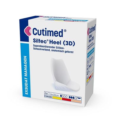 Cutimed® Siltec® Heel 3D 24 x 16 cm 6 Stück