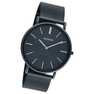 Oozoo Damen Armbanduhr Timepieces Analog Metall dunkelblau UOC20003