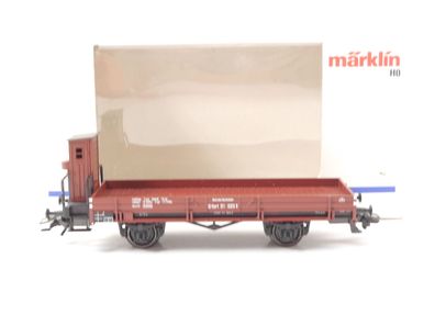 Märklin H0 46071 Güterwagen Niederbordwagen mit Bremserhaus 51 023 DR / NEM