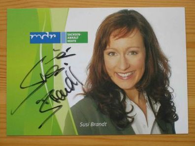 MDR Fernsehmoderatorin Susi Brandt - handsigniertes Autogramm!!!