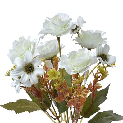 Clayre & Eef Kunstblume 29 cm Weiß Kunststoff (Gr. 29 cm)