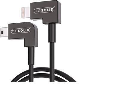 GO SOLID! Ladekabel Micro-USB zu Micro-USB - Schwarz