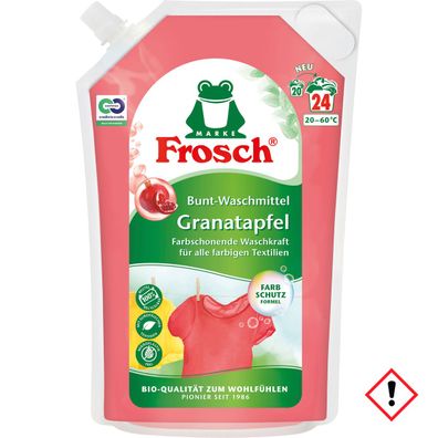 Frosch Granatapfel Waschmittel im Umweltbeutel recyclebar 24 WL 1800ml