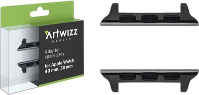 Artwizz Watch Adapter 2 x Adapter für Apple Watch 38/40 mm Edelstahl schwarz