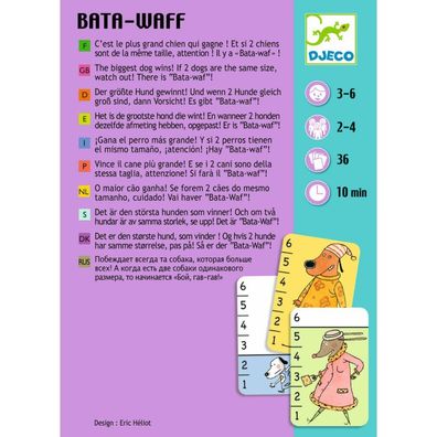 DJECO Kartenspiel für Kinder Bata-Waf
