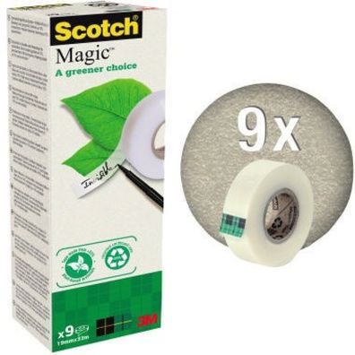 Scotch Klebefilm Magic A greener choice Maße: 19 mm x 33 m (B x L)