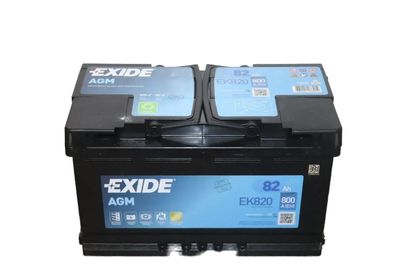 Exide EK820 82Ah 820a AGM Start-Stopp Autobatterie