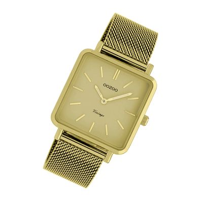 Oozoo Edelstahl Damen Uhr C20010 Quarzuhr Armband gold Vintage Series UOC20010