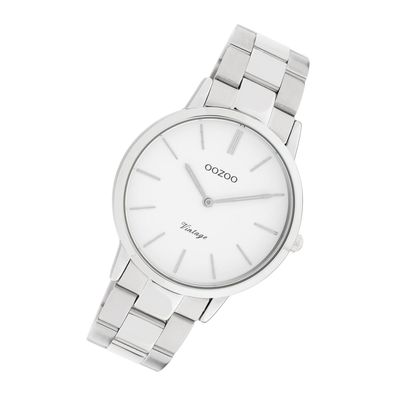Oozoo Edelstahl Damen Uhr C20026 Quarzuhr Armband silber Vintage Series UOC20026