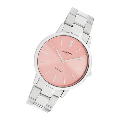 Oozoo Edelstahl Damen Uhr C20028 Quarzuhr Armband silber Vintage Series UOC20028