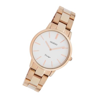 Oozoo Edelstahl Damen Uhr C20048 Quarzuhr Armband rosegold Vintage UOC20048