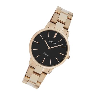 Oozoo Edelstahl Damen Uhr C20049 Quarzuhr Armband rosegold Vintage Slim UOC20049