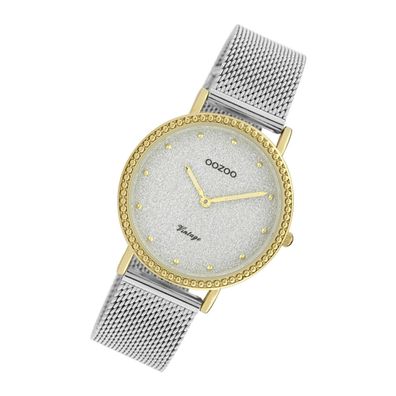 Oozoo Edelstahl Damen Uhr C20053 Quarzuhr Armband silber Vintage Series UOC20053