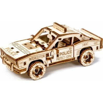 WOODEN CITY 3D-Puzzle Superschnelles Polizeiauto