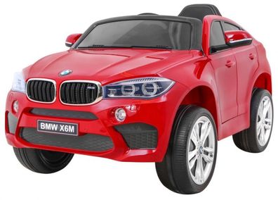 BMW X6M Elektroauto für Kinder, rote Farbe + Fernbedienung + EVA + Freistart + ...
